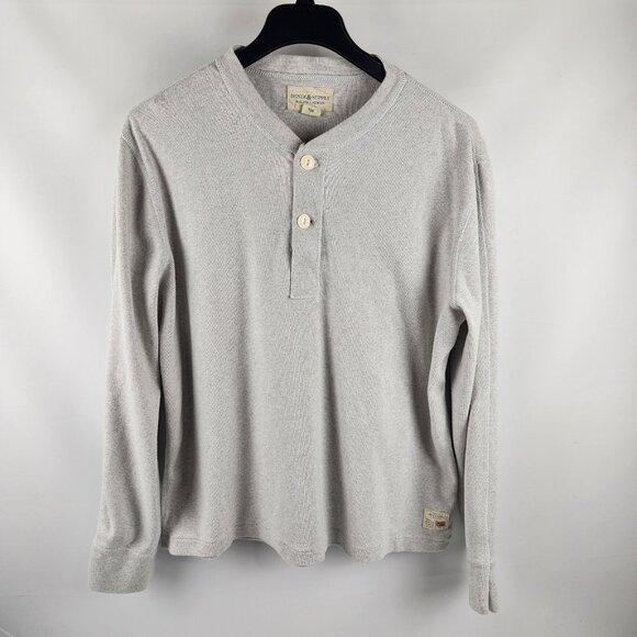 Ralph Lauren Denim & Supply Shirt Mens XL Light Gray Henley L/S Button Up - Picture 1 of 6